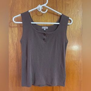 brown tanktop from korean brand SPAO